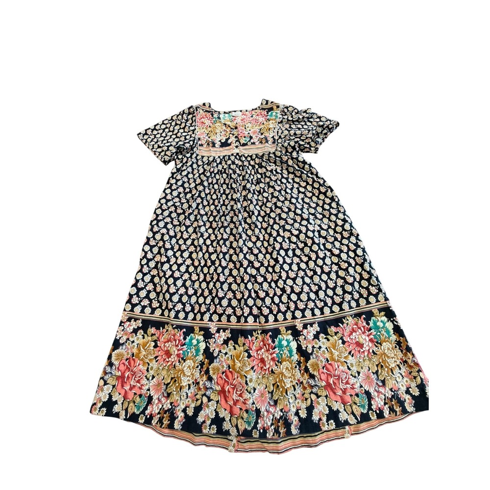 The Vermont Country Store Floral Muumuu House Dress  Daisy Maxi Dress XL?